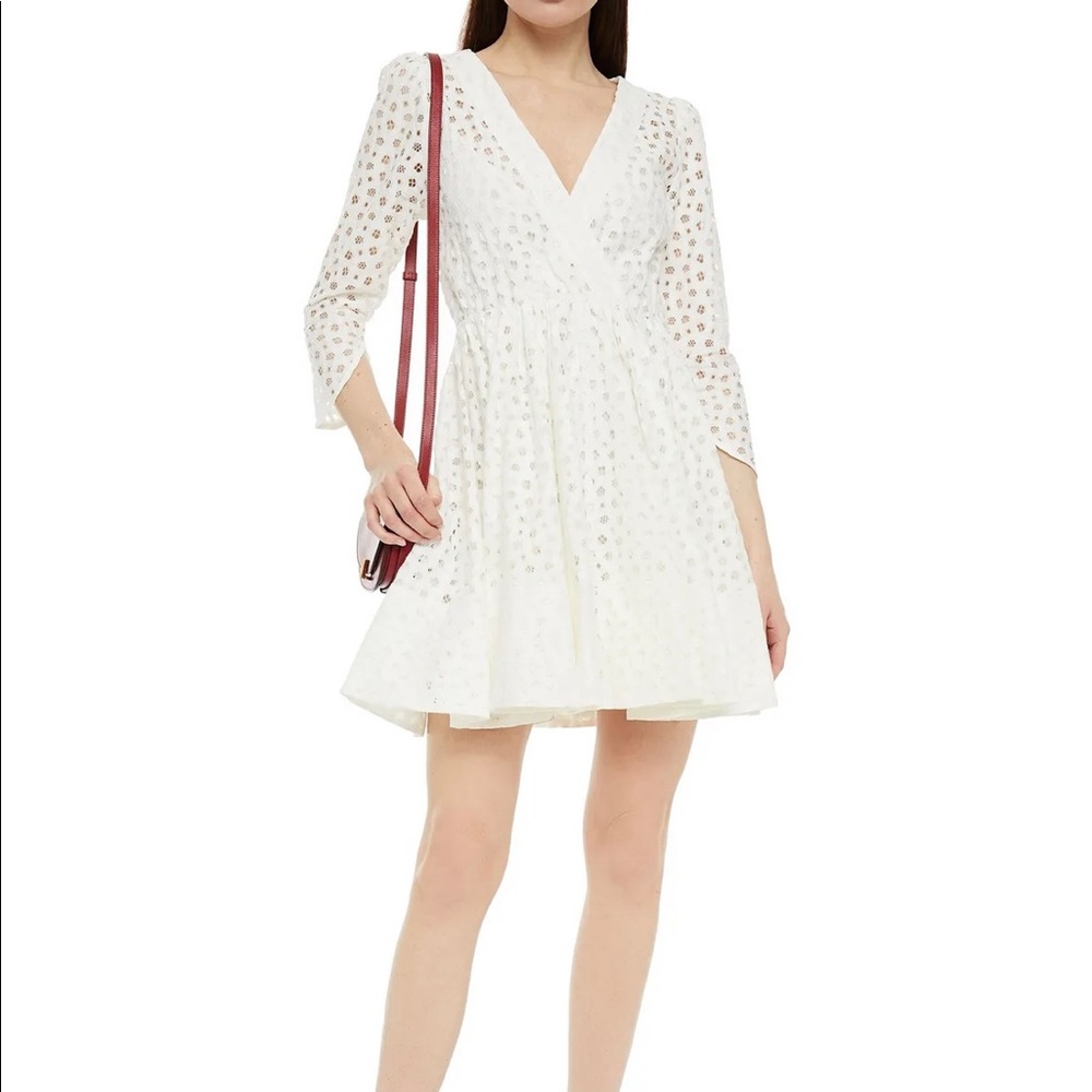 Maje white lace dress